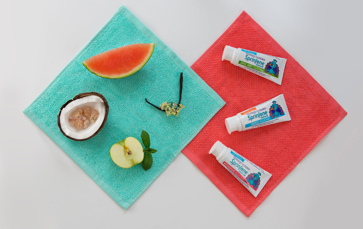 New SprinJene Natural® toothpaste offers a natural oral care option for kids