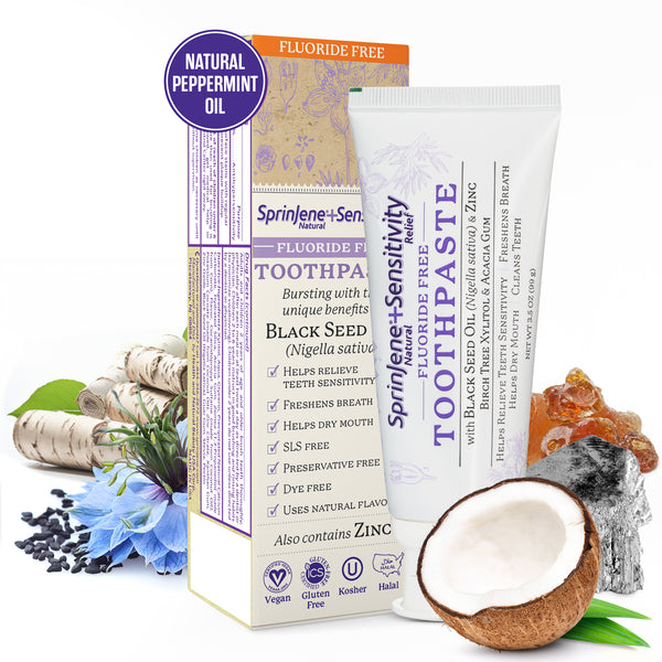 Sensitivity Relief Fluoride Free Toothpaste by SprinJene Natural® 3.5oz - Sprinjene