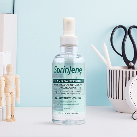 SprinJene Natural Antimicrobial Moisturizing Hand Sanitizing Gel - Sprinjene