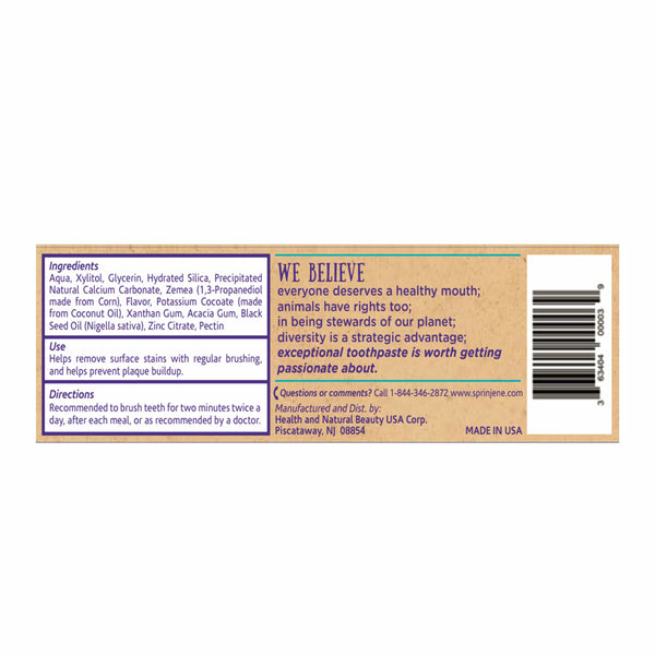 Children's Vanilla Toothpaste Fluoride free by SprinJene Natural® - Sprinjene