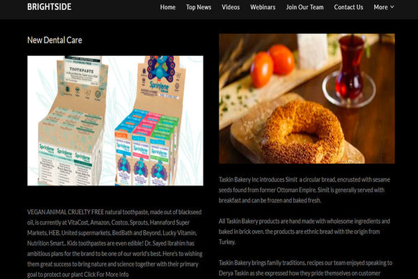 Sprinjene in Brightside global trade journal food and beverage September Issue - SprinJene