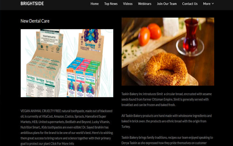 Sprinjene in Brightside global trade journal food and beverage September Issue - SprinJene