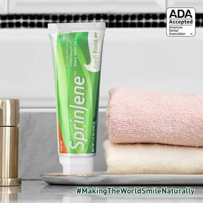 SprinJene Fresh Boost® Toothpaste Awarded ADA Seal of Acceptance - SprinJene