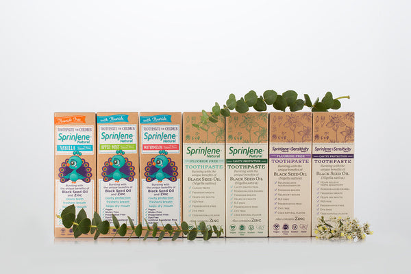 New SprinJene Natural® toothpaste sets oral care bar; SprinJene introduces a new product line - SprinJene