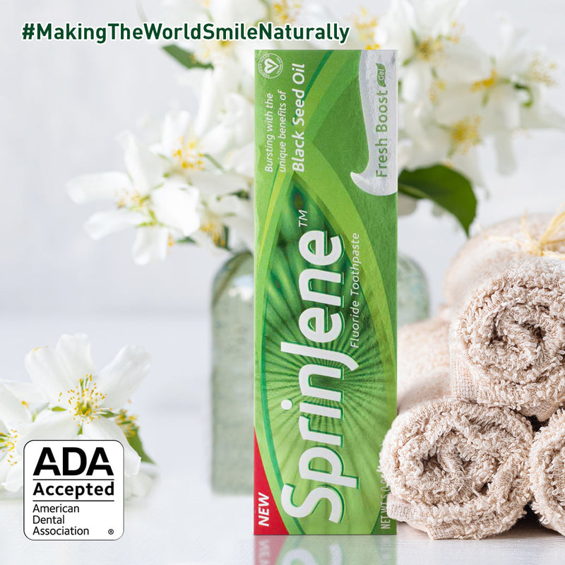 SprinJene Fresh Boost® Toothpaste Awarded  ADA Seal of Acceptance - SprinJene