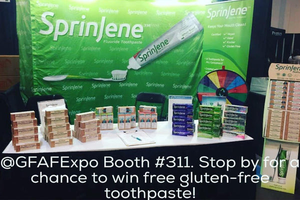 NJ Toothpaste Company, Sprinjene, introduces their Natural toothpaste line at the NJ Gluten Free Show
