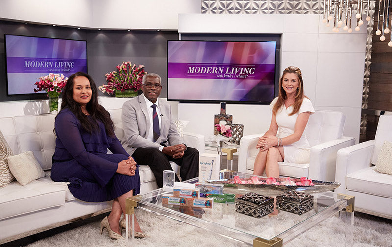 SPRINJENE CEO BEING INTERVIEWED BY KATHY IRELAND ON MODERN LIVING WITH KATHY IRELAND TV PROGRAM - SprinJene