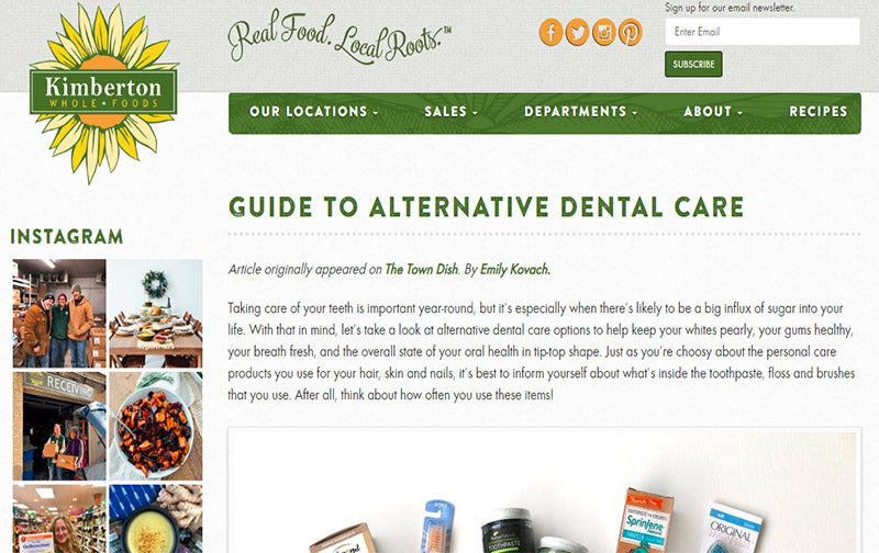SprinJene in Kimberton Whole Foods, Guide to alternative Dental Care