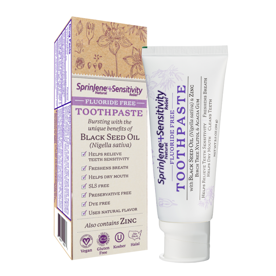 Sensitivity Relief Fluoride Free Toothpaste by SprinJene Natural® 3.5oz - Sprinjene