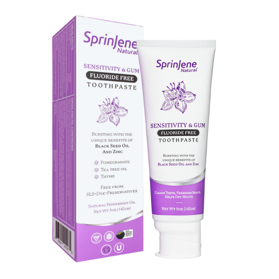 SprinJene Natural® Sensitivity & Gum Fluoride Free Toothpaste 5oz - Sprinjene