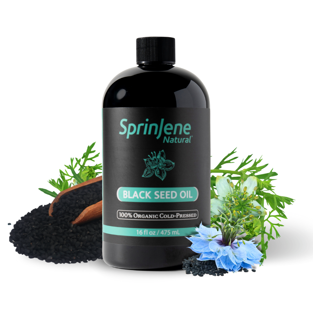 plant black seed oil SprinJene Natural 100% Organic Cold-Pressed Black Seed Oil 3.5 fl oz 2 Pack