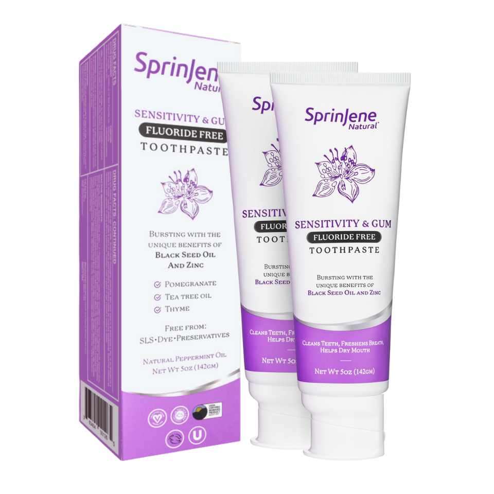 SprinJene Natural® Sensitivity & Gum Fluoride Free Toothpaste 5oz - Sprinjene