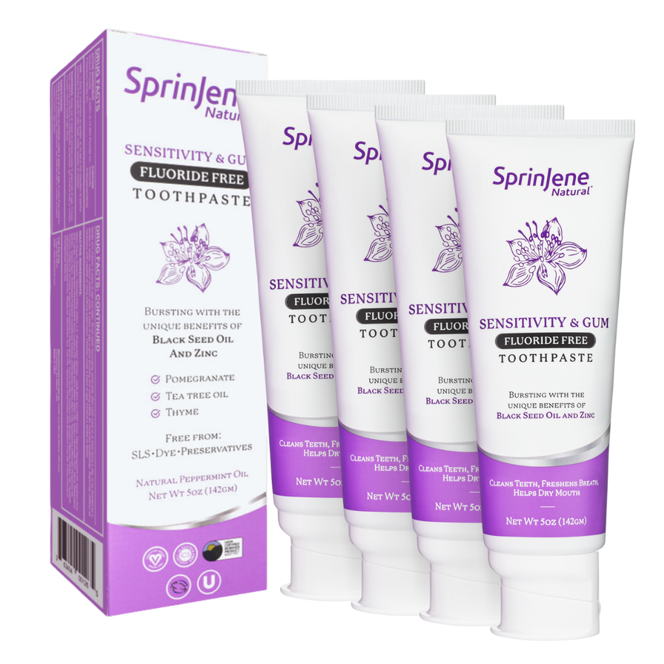 SprinJene Natural® Sensitivity & Gum Fluoride Free Toothpaste 5oz - Sprinjene