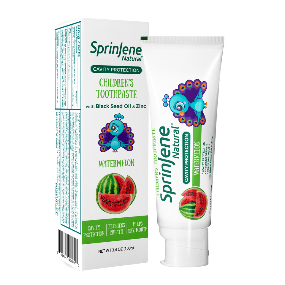 Children's Watermelon Toothpaste With Cavity Protection by SprinJene Natural® - Sprinjene