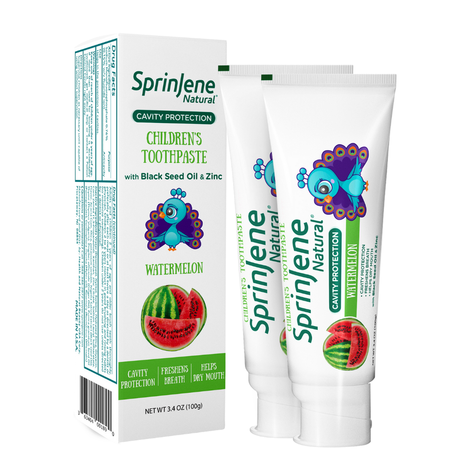 Children's Watermelon Toothpaste With Cavity Protection by SprinJene Natural® - Sprinjene