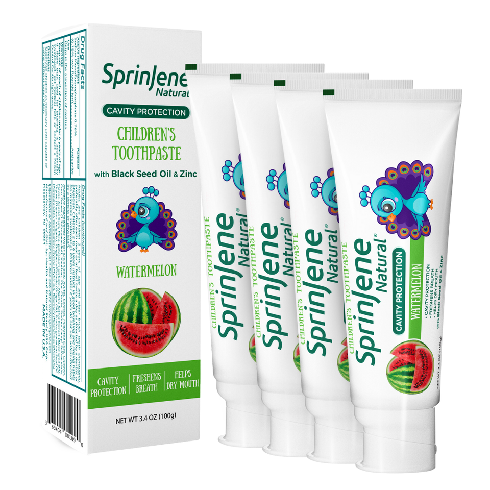 Children's Watermelon Toothpaste With Cavity Protection by SprinJene Natural® - Sprinjene