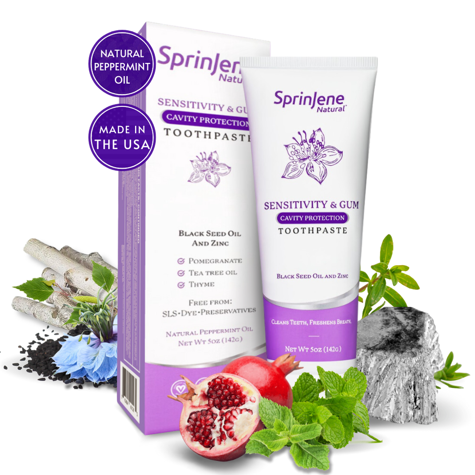 Sensitivity & Gum Cavity Protection by SprinJene Natural® 5oz - Sprinjene