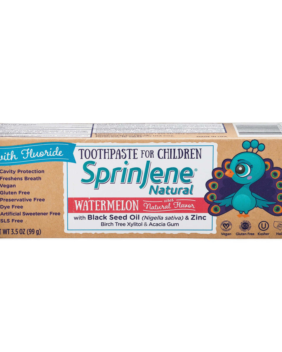 Children's Watermelon Toothpaste With Cavity Protection by SprinJene Natural® - Sprinjene