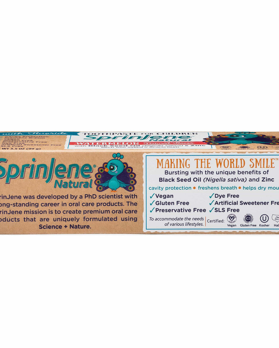 Children's Watermelon Toothpaste With Cavity Protection by SprinJene Natural® - Sprinjene