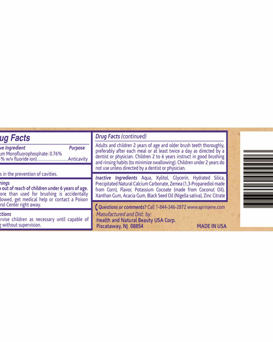 Children's Watermelon Toothpaste With Cavity Protection by SprinJene Natural® - Sprinjene