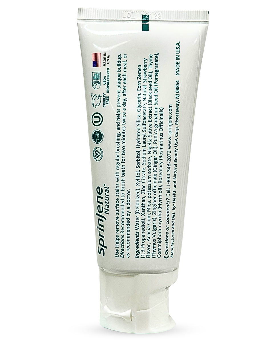 Children's Strawberry Fluoride-Free Toothpaste by SprinJene Natural® - Sprinjene