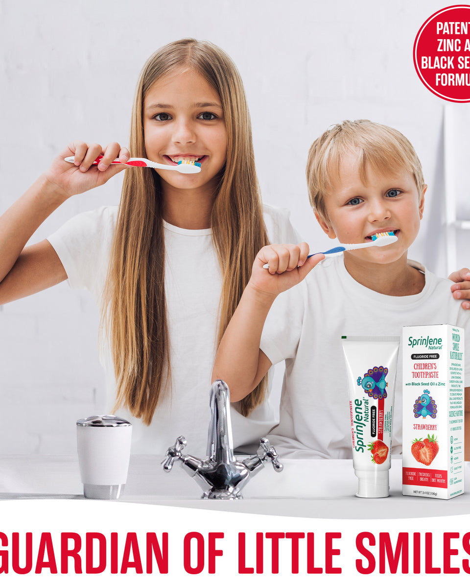 Children's Strawberry Fluoride-Free Toothpaste by SprinJene Natural® - Sprinjene