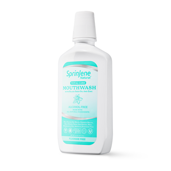 SprinJene Black Seed Oil Mouthwash, Gum and Dry Mouth Relief 16oz (473mL)