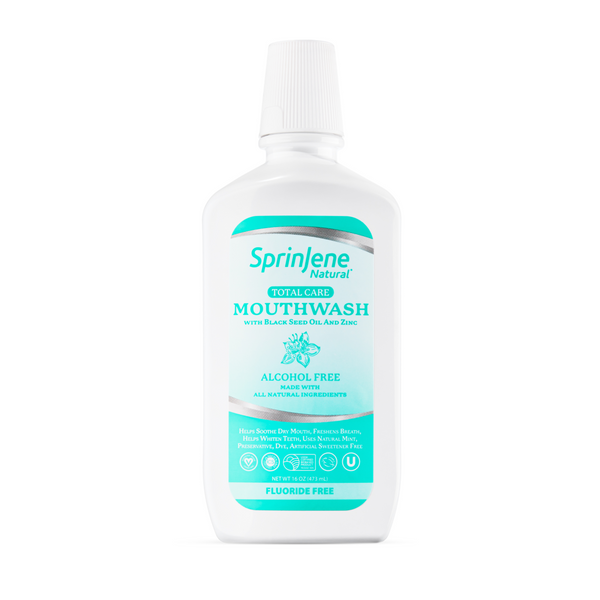 SprinJene Black Seed Oil Mouthwash, Gum and Dry Mouth Relief 16oz (473mL)