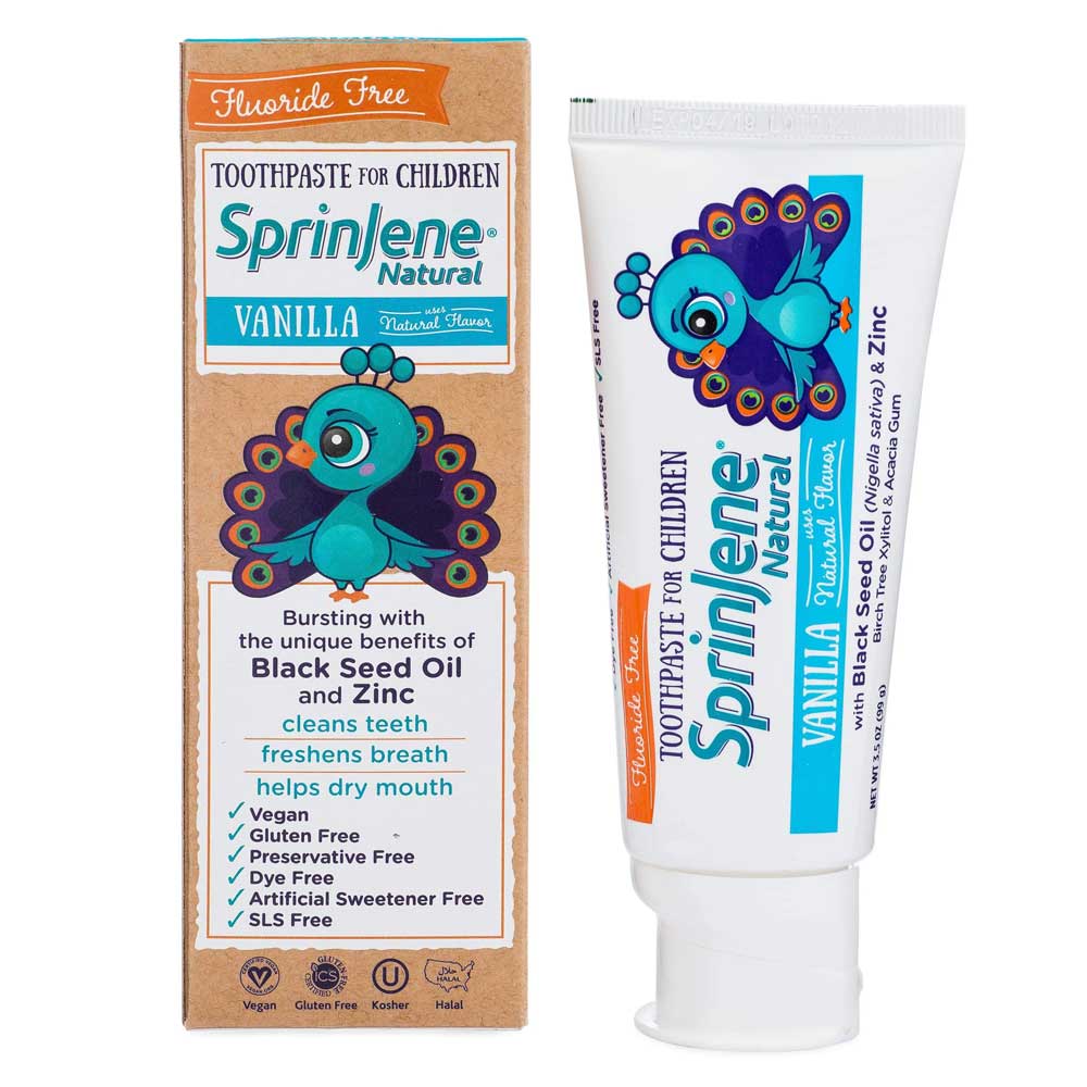 Children's Vanilla Toothpaste Fluoride free by SprinJene Natural®