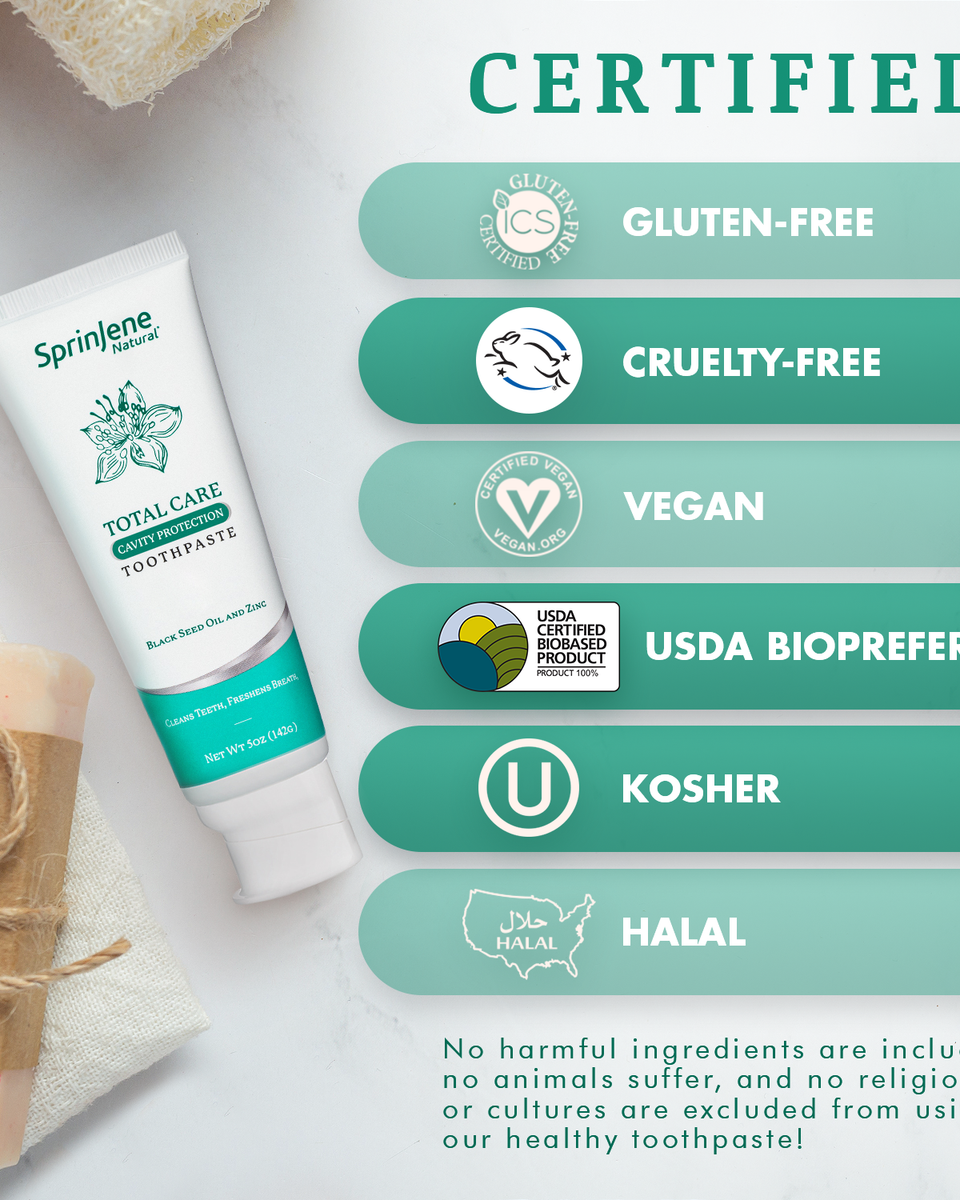 SprinJene Natural® Total Care Cavity Protection Toothpaste 5oz - Sprinjene