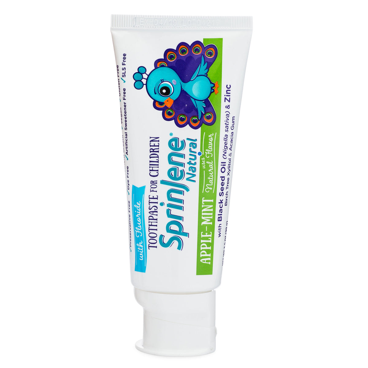 Children's Apple Mint Toothpaste With Cavity Protection by SprinJene Natural®