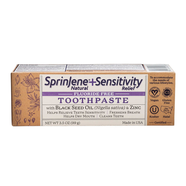 SprinJene Natural® Sensitivity Relief Fluoride Free Toothpaste - Sprinjene