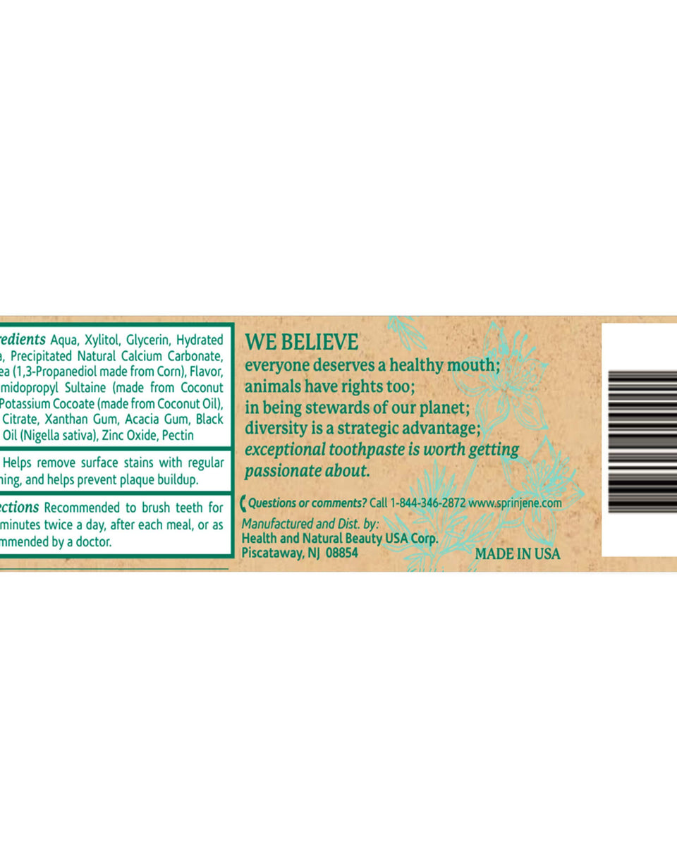 SprinJene Natural® Fluoride Free Toothpaste - Sprinjene