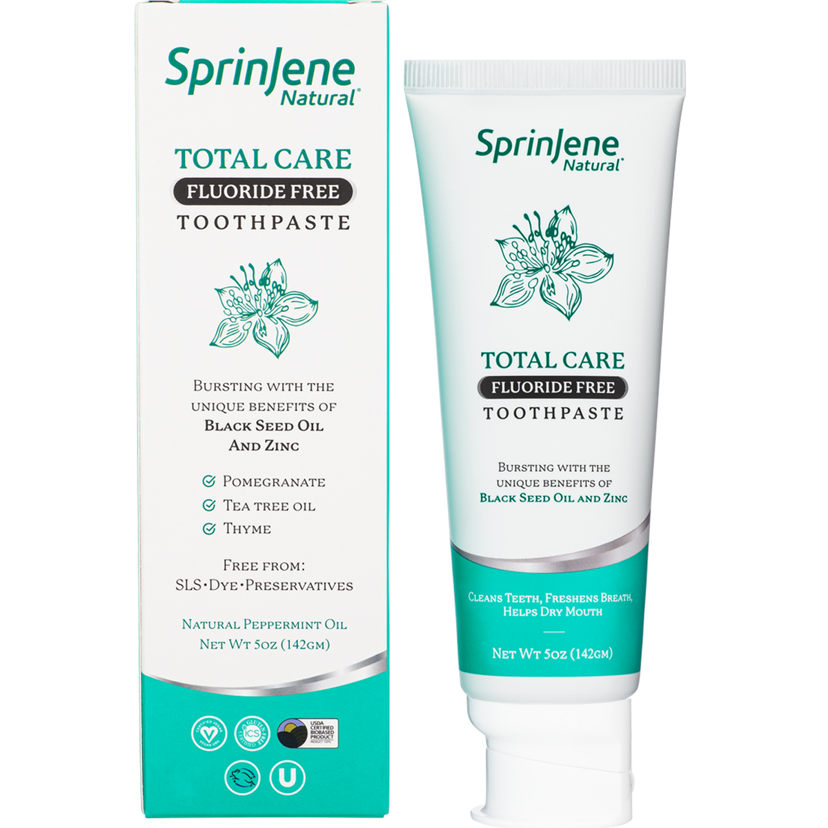 SprinJene Natural ® Total Care Fluoride Free Toothpaste